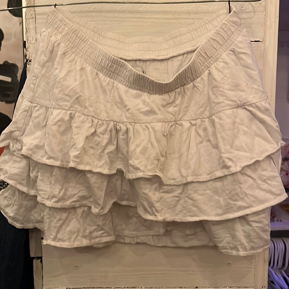 White ruffle skirt